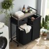 JHX Laundry Basket, Laundry Hamper with Drawer, 2 Laundry Sorter, with 2 Bags, 1 Storage Rack, (Grey,28.15''L*13''W*35.8''H)