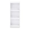 Tier Open Shelf Bookcase, White Color