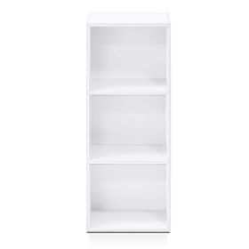 Tier Open Shelf Bookcase, White Color