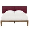 Jaxx Panelist Modern Padded Headboard ‚Äì Set of 4 Wall Mounted Panels (Each 11.25" x 38") - King, Vino Red Microvelvet