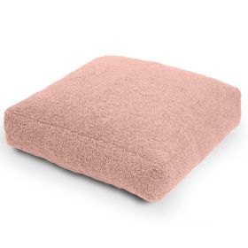 Jaxx Brio Large D√©cor Floor Pillow / Meditation Yoga Cushion, Shearling Faux Lamb, Pink