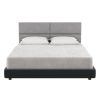 Jaxx Panelist Modern Padded Headboard ‚Äì Set of 4 Wall Mounted Panels (Each 11.25" x 30") - Queen, Mouse Grey Microvelvet