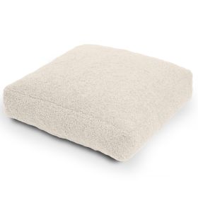 Jaxx Brio Large D√©cor Floor Pillow / Meditation Yoga Cushion, Shearling Faux Lamb, Cloud