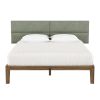 Jaxx Panelist Modern Padded Headboard ‚Äì Set of 4 Wall Mounted Panels (Each 11.25" x 38") - King, Cypress Green Microvelvet