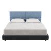 Jaxx Panelist Modern Padded Headboard ‚Äì Set of 4 Wall Mounted Panels (Each 11.25" x 30") - Queen, Petrol Blue Microvelvet