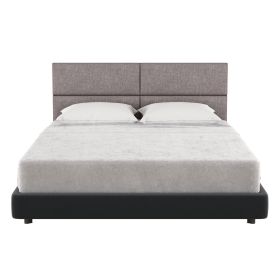 Jaxx Panelist Modern Padded Headboard ‚Äì Set of 4 Wall Mounted Panels (Each 11.25" x 30") - Queen, Havana Brown Microvelvet
