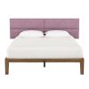 Jaxx Panelist Modern Padded Headboard ‚Äì Set of 4 Wall Mounted Panels (Each 11.25" x 38")- King, Plum Microvelvet