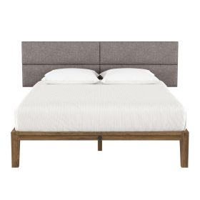 Jaxx Panelist Modern Padded Headboard ‚Äì Set of 4 Wall Mounted Panels (Each 11.25" x 38") - King, Havana Brown Microvelvet