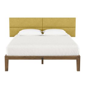 Jaxx Panelist Modern Padded Headboard ‚Äì Set of 4 Wall Mounted Panels (Each 11.25" x 38") - King, Amber Gold Microvelvet