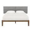 Jaxx Panelist Modern Padded Headboard ‚Äì Set of 4 Wall Mounted Panels (Each 11.25" x 38")- King, Mouse Grey Microvelvet