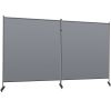 VEVOR Office Partition 142" W x 14" D x 72" H Room Divider Wall 2-Panel Office Divider Folding Portable Office Walls Dividers with Non-See-Through Fab