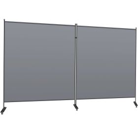 VEVOR Office Partition 142" W x 14" D x 72" H Room Divider Wall 2-Panel Office Divider Folding Portable Office Walls Dividers with Non-See-Through Fab