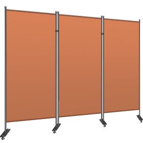 VEVOR Office Partition 89" W x 14" D x 73" H Room Divider 3-Panel Office Divider Folding Portable Office Walls w/ Non-See-Through Fabric Room Partitio