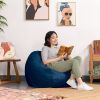 Jaxx Saxx 3 Foot Round Bean Bag w/ Removable Cover, Navy