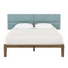 Jaxx Panelist Modern Padded Headboard ‚Äì Set of 4 Wall Mounted Panels (Each 11.25" x 38") - King, Surf Turquoise Microvelvet