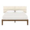 Jaxx Panelist Modern Padded Headboard ‚Äì Set of 4 Wall Mounted Panels (Each 11.25" x 38") - King, Dune Beige Microvelvet