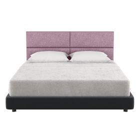 Jaxx Panelist Modern Padded Headboard ‚Äì Set of 4 Wall Mounted Panels (Each 11.25" x 30") - Queen, Plum Microvelvet