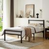 Twin Bed Frame with Headboard and Footboard, Bed Frame Platform with Storage Space, Heavy Duty Metal Bed No Box Spring Required, 11'' Under-Bed Storag