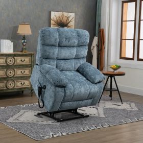 Lift Recliner Chair Heat Massage Dual Motor Infinite Position Up to 350 LBS Large Electric Power Lift Recliners with Power-Remote, Medium-firm and Hea