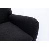35.5 inch Rocking Chair, Soft Teddy Fabric Rocking Chair for Nursery, Comfy Wingback Glider Rocker with Safe Solid Wood Base for Living Room Bedroom B