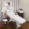Massage Salon Tattoo Chair with Two Trays Esthetician Bed with Hydraulic Stool,Multi-Purpose 3-Section Facial Bed Table, Adjustable Beauty Barber Spa