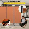 VEVOR Office Partition 89" W x 14" D x 73" H Room Divider 3-Panel Office Divider Folding Portable Office Walls w/ Non-See-Through Fabric Room Partitio