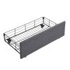 Queen Bed Frames with Storage Headboard and Drawers, LED Platform Bed Frame Queen Size, LED Upholstered Bed Frame with Charging Station, No Box Spring