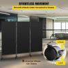 VEVOR Office Partition 89" W x 14" D x 73" H Room Divider Wall 3-Panel Office Divider Folding Portable Office Walls Divider with Non-See-Through Fabri