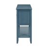 TREXM Cambridge Series Ample Storage Vintage Console Table with Four Small Drawers and Bottom Shelf for Living Rooms, Entrances and Kitchens (Light Na
