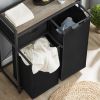 JHX Laundry Basket, Laundry Hamper with Drawer, 2 Laundry Sorter, with 2 Bags, 1 Storage Rack, (Grey,28.15''L*13''W*35.8''H)