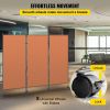 VEVOR Office Partition 89" W x 14" D x 73" H Room Divider 3-Panel Office Divider Folding Portable Office Walls w/ Non-See-Through Fabric Room Partitio
