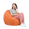 Jaxx Saxx 3 Foot Round Bean Bag w/ Removable Cover, Mandarin