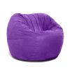 Jaxx Saxx 3 Foot Round Bean Bag w/ Removable Cover, Grape