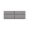 Jaxx Panelist Modern Padded Headboard ‚Äì Set of 4 Wall Mounted Panels (Each 11.25" x 30") - Queen, Mouse Grey Microvelvet