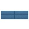 Jaxx Panelist Modern Padded Headboard ‚Äì Set of 4 Wall Mounted Panels (Each 11.25" x 38") - King, Petrol Blue Microvelvet