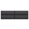 Jaxx Panelist Modern Padded Headboard ‚Äì Set of 4 Wall Mounted Panels (Each 11.25" x 38") - King, Charcoal Microvelvet