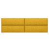 Jaxx Panelist Modern Padded Headboard ‚Äì Set of 4 Wall Mounted Panels (Each 11.25" x 38") - King, Amber Gold Microvelvet