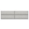 Jaxx Panelist Modern Padded Headboard ‚Äì Set of 4 Wall Mounted Panels (Each 11.25" x 38") - King, Limestone Grey Microvelvet