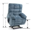 Lift Recliner Chair Heat Massage Dual Motor Infinite Position Up to 350 LBS Large Electric Power Lift Recliners with Power-Remote, Medium-firm and Hea