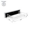 Liv Queen Size Ivory Boucle Upholstered Platform Bed with Patented 4 Drawers Storage, Curved Stitched Tufted Headboard, Wooden Slat Mattress Support,