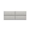Jaxx Panelist Modern Padded Headboard ‚Äì Set of 4 Wall Mounted Panels (Each 11.25" x 30") - Queen, Limestone Grey Microvelvet