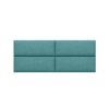 Jaxx Panelist Modern Padded Headboard ‚Äì Set of 4 Wall Mounted Panels (Each 11.25" x 30") - Queen, Surf Turquoise Microvelvet