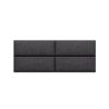 Jaxx Panelist Modern Padded Headboard ‚Äì Set of 4 Wall Mounted Panels (Each 11.25" x 30") - Queen, Charcoal Microvelvet