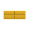 Jaxx Panelist Modern Padded Headboard ‚Äì Set of 4 Wall Mounted Panels (Each 11.25" x 30") - Queen, Amber Gold Microvelvet