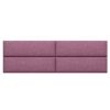 Jaxx Panelist Modern Padded Headboard ‚Äì Set of 4 Wall Mounted Panels (Each 11.25" x 38")- King, Plum Microvelvet
