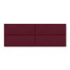 Jaxx Panelist Modern Padded Headboard ‚Äì Set of 4 Wall Mounted Panels (Each 11.25" x 30") - Queen, Vino Red Microvelvet