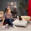 Jaxx Brio Large D√©cor Floor Pillow / Meditation Yoga Cushion, Plush Microvelvet, Dove Grey