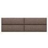 Jaxx Panelist Modern Padded Headboard ‚Äì Set of 4 Wall Mounted Panels (Each 11.25" x 38") - King, Havana Brown Microvelvet