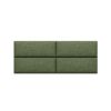 Jaxx Panelist Modern Padded Headboard ‚Äì Set of 4 Wall Mounted Panels (Each 11.25" x 30") - Queen, Cypress Green Microvelvet