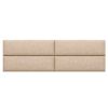 Jaxx Panelist Modern Padded Headboard ‚Äì Set of 4 Wall Mounted Panels (Each 11.25" x 38") - King, Dune Beige Microvelvet